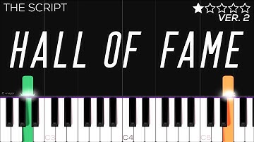 The Script - Hall Of Fame | EASY Piano Tutorial