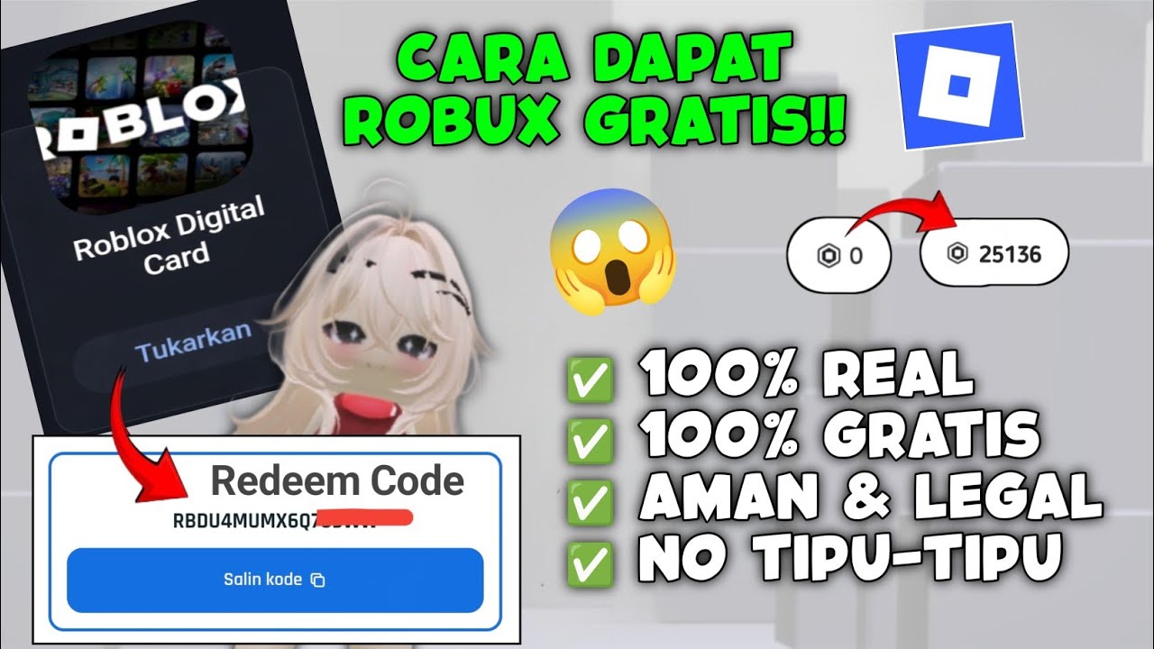 CARA DAPAT ROBUX GRATIS!! 100% REAL | ROBLOX INDONESIA