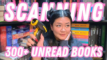 scanning every unread book I own 📖📚 making a digital library for my physical tbr✨