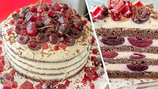Нереально вкусный ТОРТ ЧЕРНЫЙ ЛЕС без муки | торт Шварцвальд с черешней 🍒 Black Forest Cake