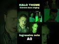 HALO THEME | Extreme bass singing #lowvoice #duet #realbasscover #basssinger #acapella #shorts