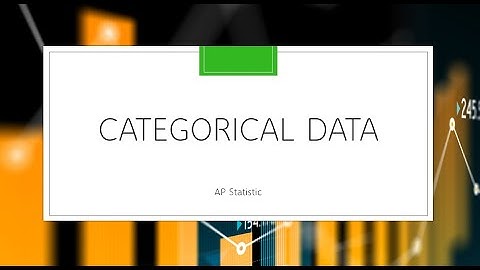 Analyzing Categorical Data