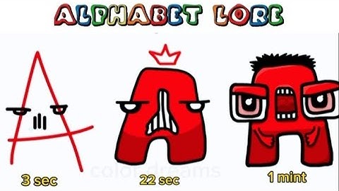 Alphabet Lore i Draw It in 3 seconds, 22 seconds and 1 minute #alphabetlore #colordreams