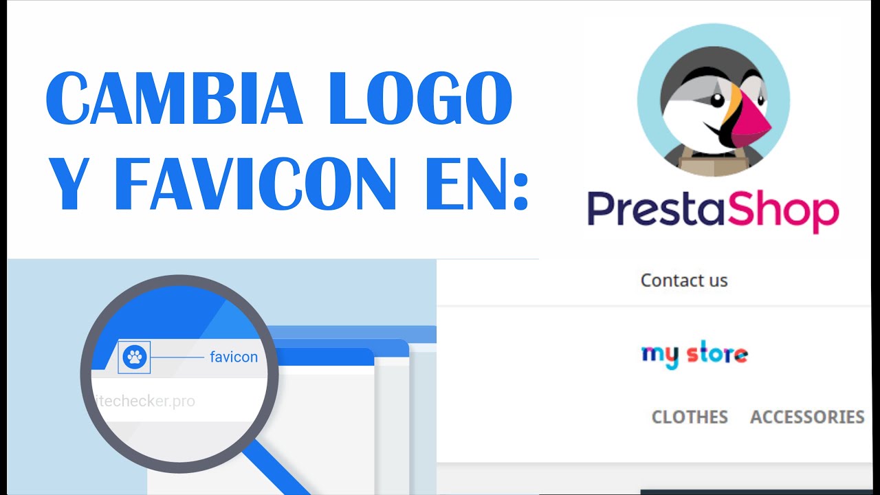 Cambiar logo y favicon en prestashop 1.7 - YouTube