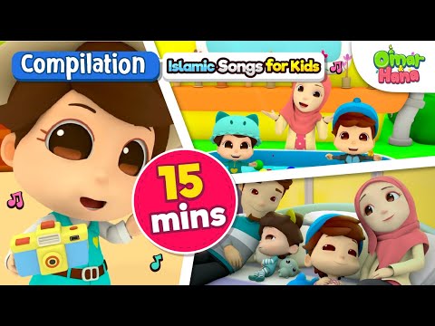 new-15-min-compilation|-omar-&-hana-|-lullabies-for-muslim-babies-|-songs-and-dua-before-sleeping