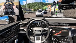 2020 Audi A6  Euro Truck Simulator 2 [Steering Wheel Gameplay]
