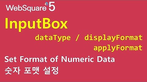 InputBox - dataType & displayFormat & applyFormat | InputBox | WebSquare5 - Quick Guide