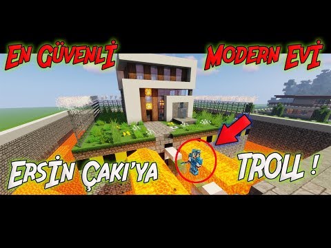 Minecraft En Güvenli Modern Evi - Ersin Çakı'ya Troll 😂😂