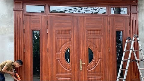 Lắp đặt cửa thép vân gỗ cao cấp tại bình dương - 0813112727 #cuathepvango #cuathep