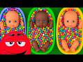 8 Minutes Satisfying with Full of 3 Rainbow BathTubs Candy with M&M's & Magic Slime Cutting Video 20