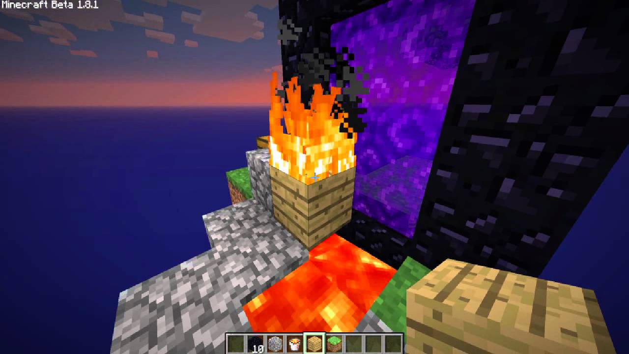 Minecraft: Skyblock v2.1 - "How to Create a Nether Portal 