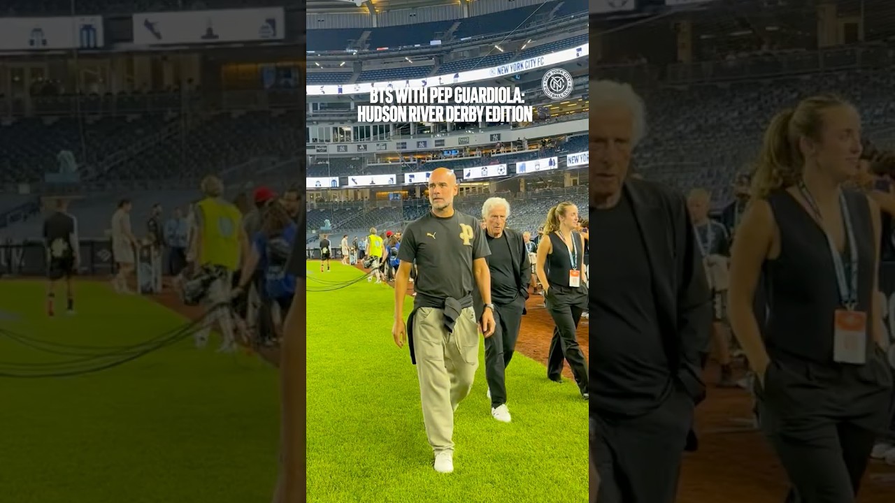 Inside matchday with Pep Guardiola 🎥🏟️ #MLS #PepGuardiola #NYCFC #NYC