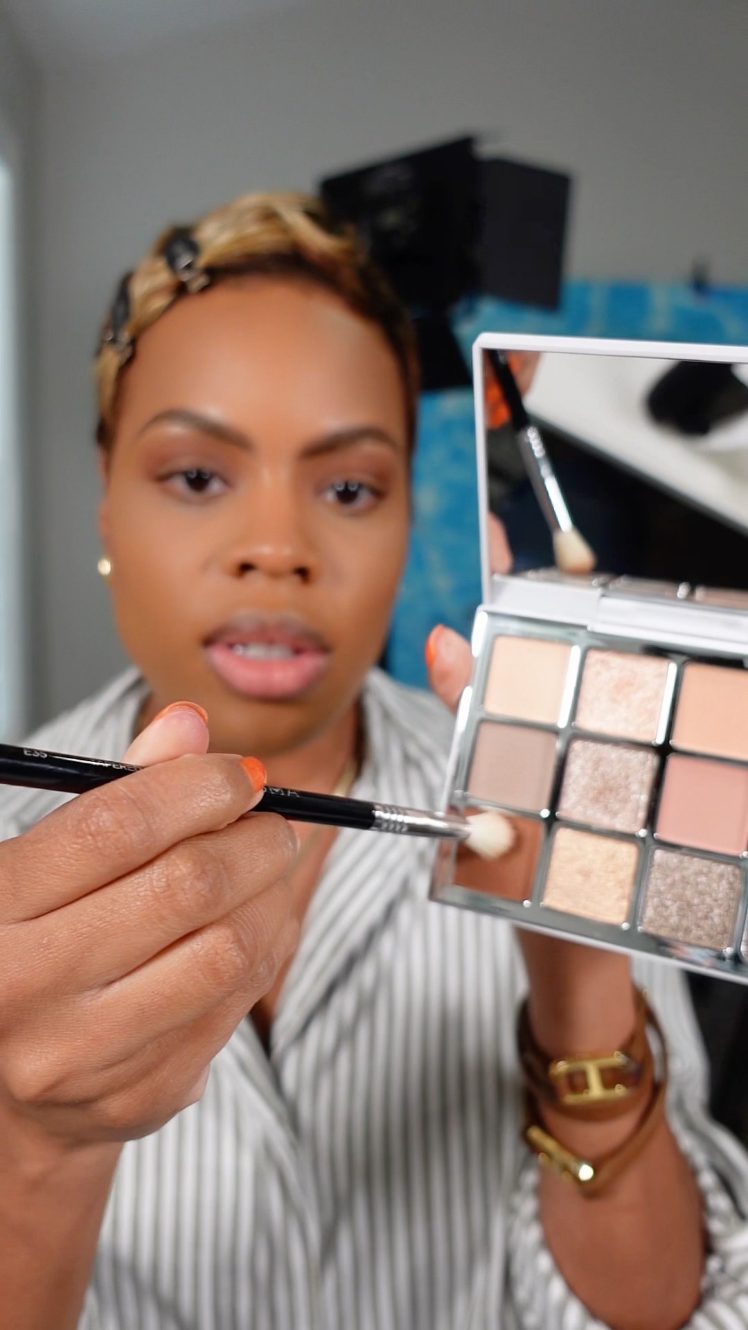 Soft brown Smokey eye with the Makeup By Mario Ethereal Eyes