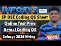 🔥Infosys SP DSE Coding Questions | Infosys Coding Questions Sheet | Infosys SP DSE Exam Pattern 2026