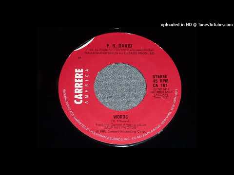 F.R. David - Words 45 rpm