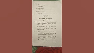 LLB (6th Sem) Drafting, Pleading & Conveyancing | Previous year Question paper #llb #ballb #ytshorts