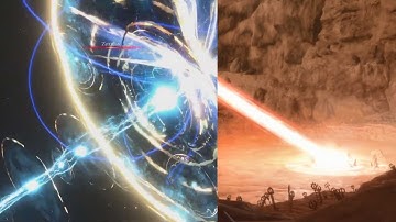 FF16 Bahamut Zettaflare vs Donald Duck Zettaflare
