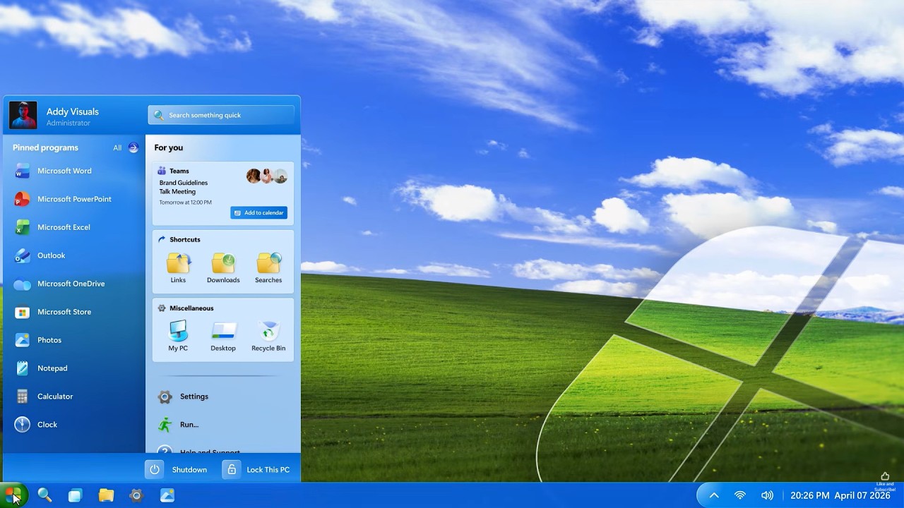 Windows XP 2026 Edition: A Great New Concept - YouTube