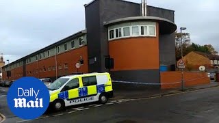Police cordon in place outside Birmingham mosque after stabbing - Daily Mail