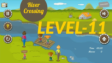 River Crossing Game Level 11 | River Crossing IQ Logic Games |  River Crossing Paheli | Games Video