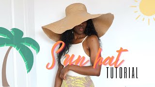 DIY SUN HAT | STRAW HAT TUTORIAL USING PLACEMATS