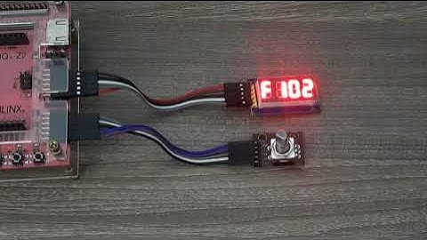 PYNQ Z2 + Rotary Encoder + FSM Controller + ALU + 7 Seg 74HC595 4 Digit