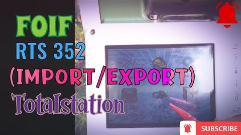 (Data Import/export) by foif RTS352 Totalstation 👍👍👍 Mr. Ankit Sharma