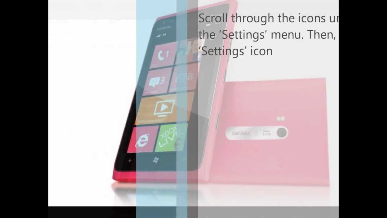 Nokia Lumia 900 factory reset