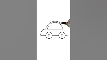 HOW TO DRAW A CAR EASY FOR KIDS 🚗🚗🚗