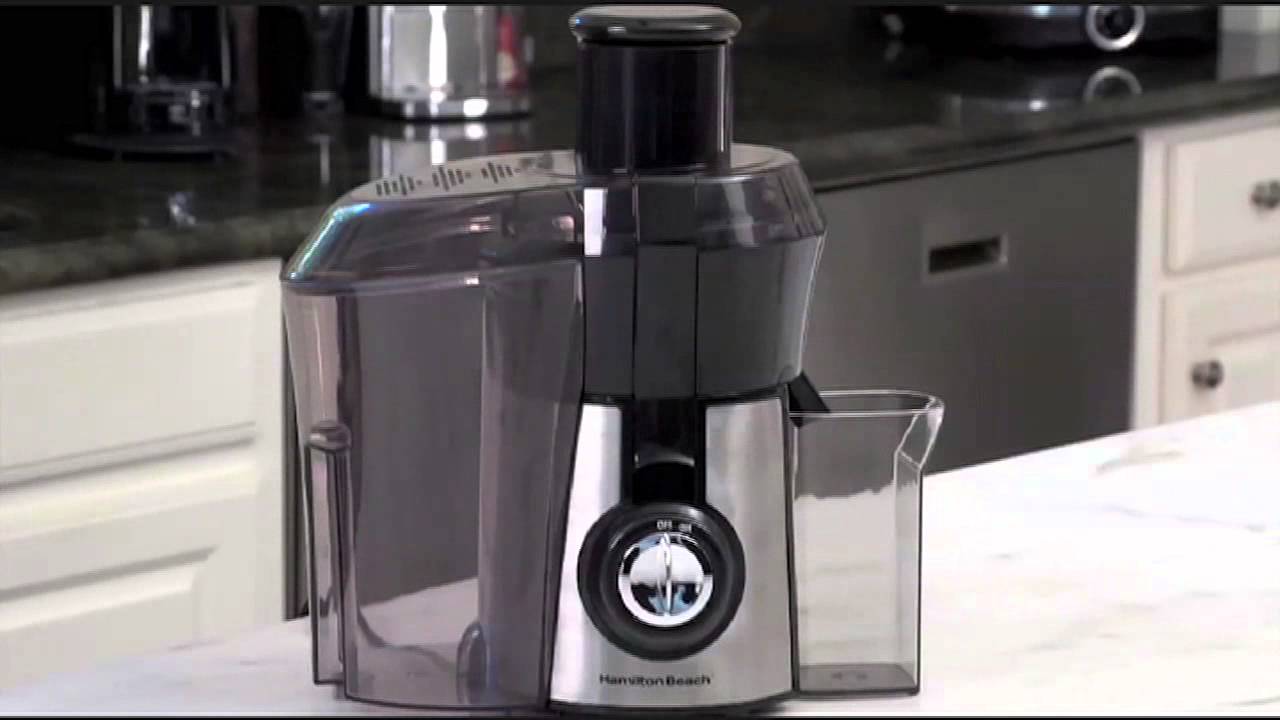 Extractor de Jugo de boca ancha de Acero inoxidable de Hamilton Beach  Modelo 67608 - YouTube