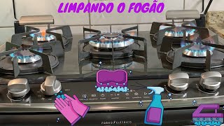 LIMPANDO O FOGÃO | COM MESA DE VIDRO | MOSTRANDO OS PRODUTOS QUE ESTOU USANDO | PARTE02