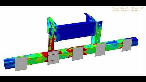 ECE R58 Rear Underrun Protection Device Load Test in Abaqus