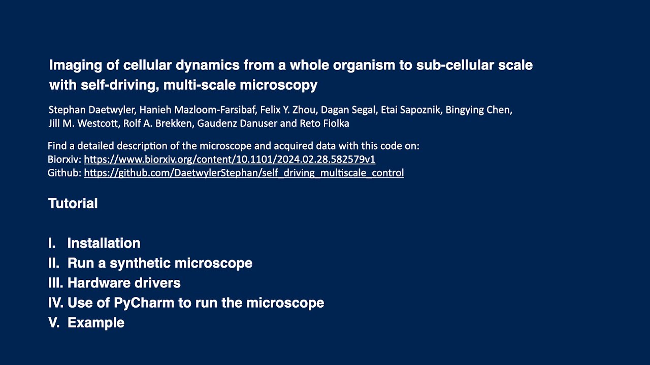 Time2code Microscopy Code Full Tutorial how to install and run our custom microscope control code ...