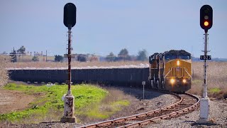 Loaded Unit Gypsum Train Heads Up the Old SP West Valley Line!