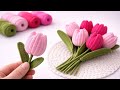 🌷 Gerçekçi Tığ İşi Lale Çiçek | Realistic Crochet Tulip Flower