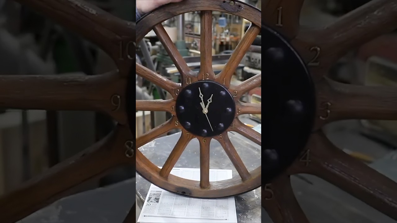 VINTAGE Model T Wheel Turns Into a CLOCK #woodworking #clock
