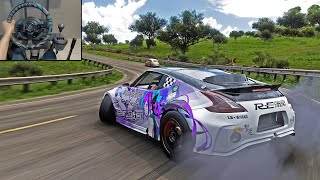 1200HP Formula Drift Nissan 370Z - Forza Horizon 5 Steering Wheel Gameplay screenshot 4