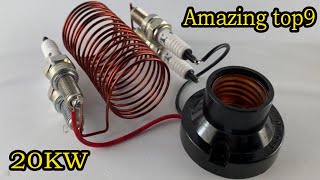 AMAZING TOP9 || Create 220v 20Kw Free Electricity Energy With Copper Coil #technology #diy