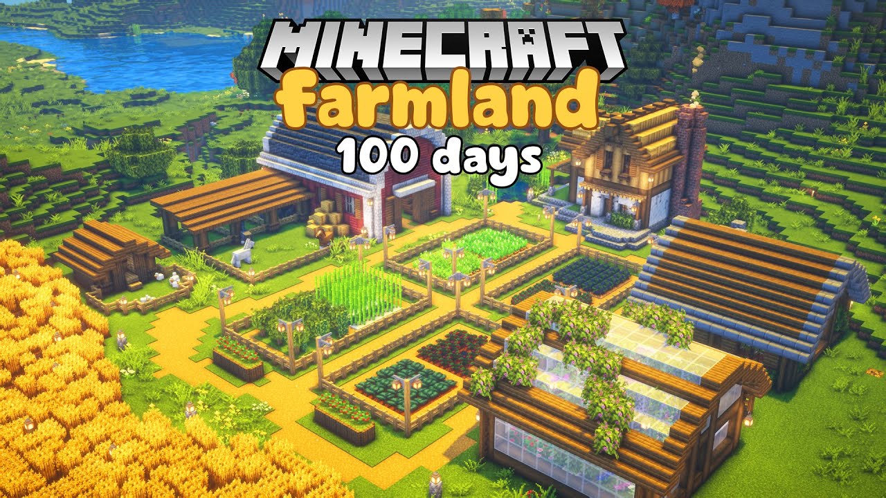 I Spent 100 Days Building the ULTIMATE COZY FARM in Minecraft [FULL ...