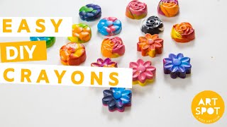 Easy DIY party favors: Fun Shape Crayons from Silicone Molds! 🖍 #birt