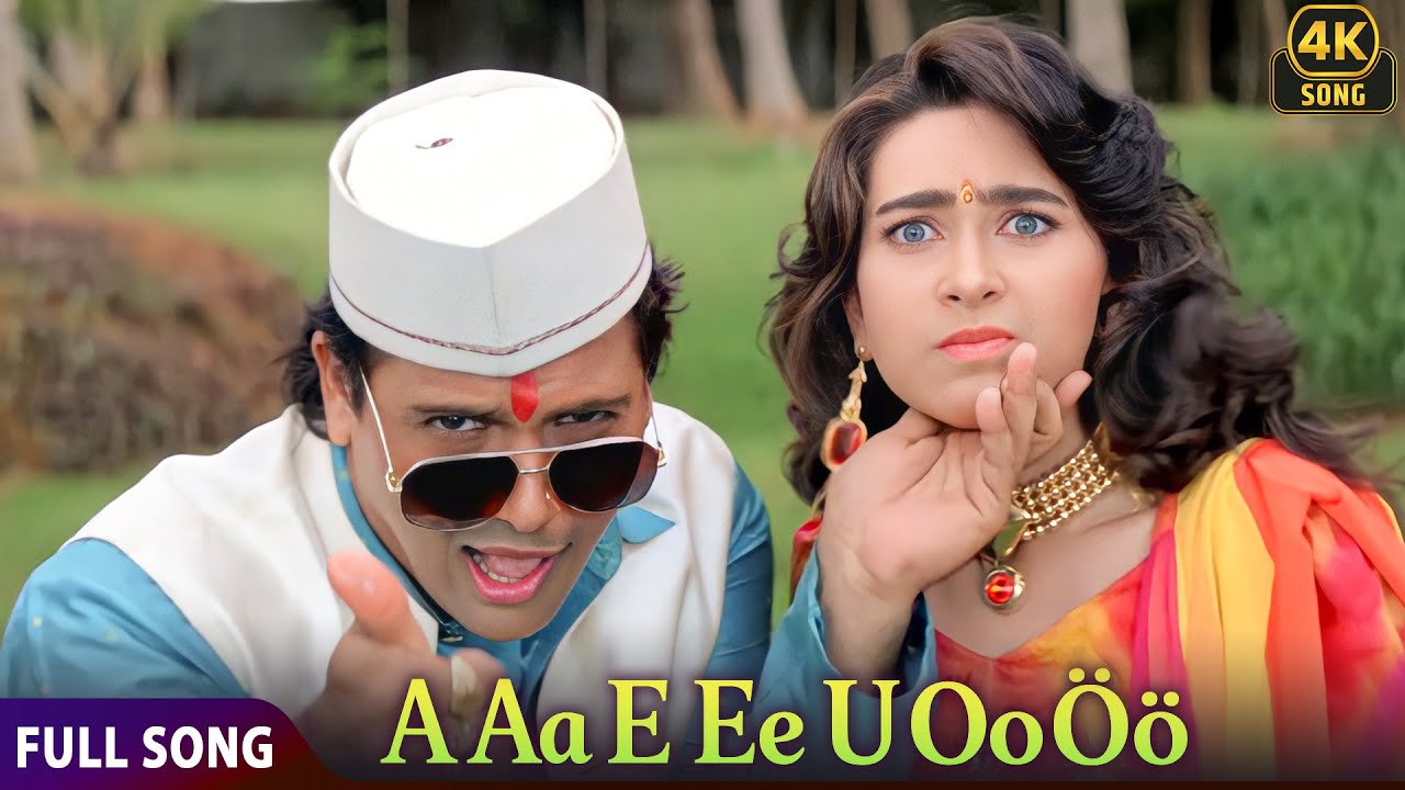 Aa Aa E Oo Oo Oo Mera Dil Na Todo ❤ Raja Babu | Abhijeet | Govinda & Karisma Kapoor | 4K Hindi Song