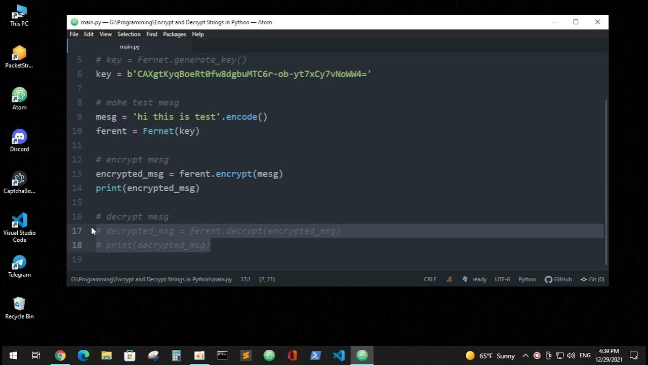 encrypt and decrypt text in Python - YouTube