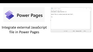 How to Integrate external JavaScript file in Power Pages