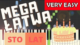 🎹 Sto lat - Piano Tutorial (MEGA ŁATWA wersja) 🎵 NUTY W OPISIE 🎼 screenshot 5