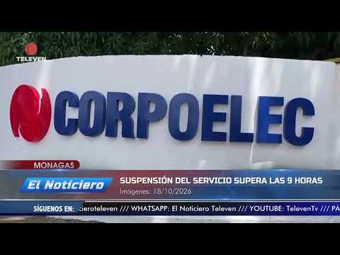Increase in power outages reported in Monagas - The News midday broadcast 10/26/19
