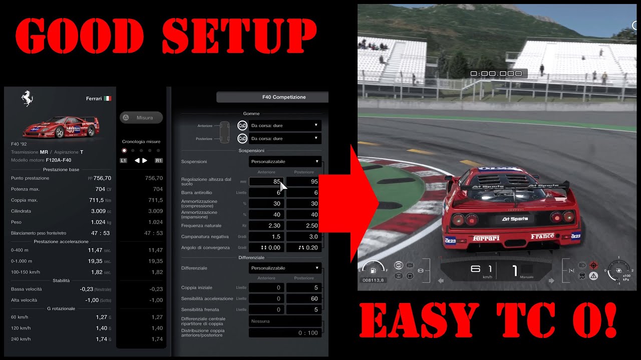 Come settare le auto in GT7 e girare a T.C. 0 #gt7 #setup 