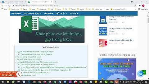 Lỗi unable to connect với máy in của file excel năm 2024