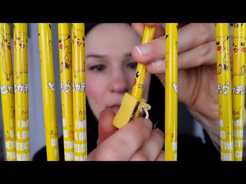 Your hair is pikachu pencils ASMR ( with & without talking)