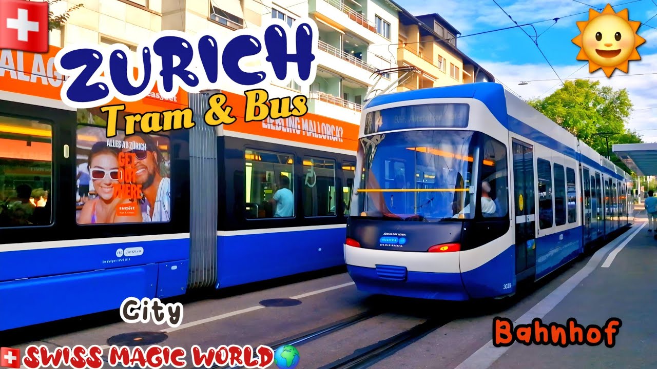 CH - Zurich Trolley Bus - Tram -Switzerland 🇨🇭 Obus #swissmagicworld  #Switzerland #bussimulator