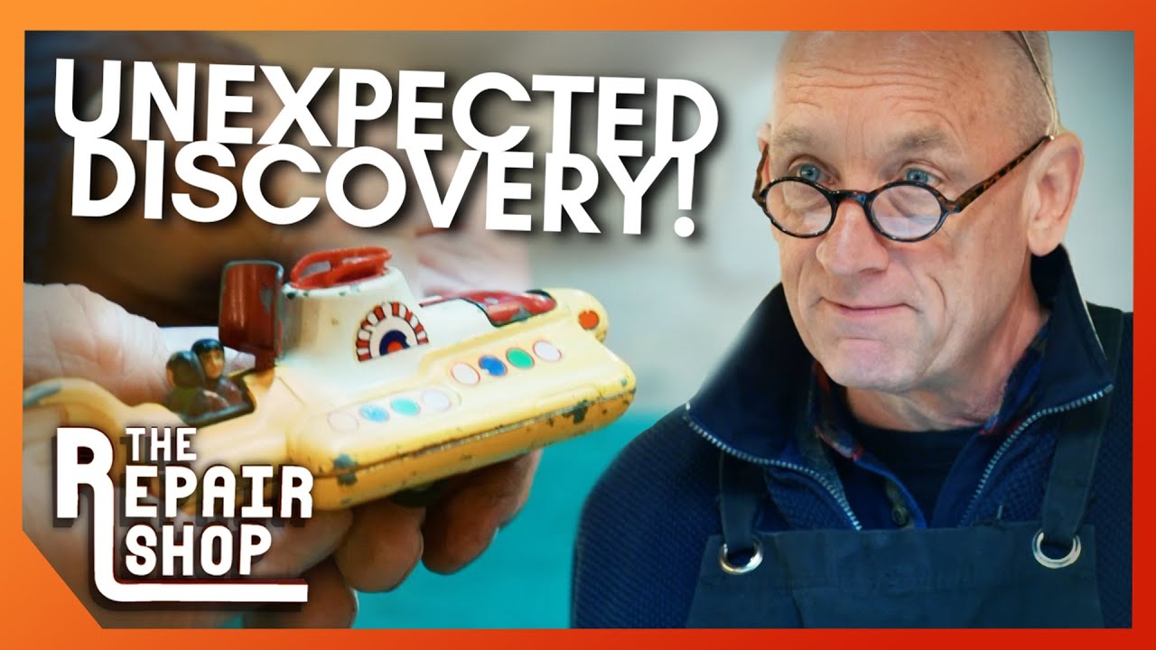Steve discovers something while reparing this Beatles’ Yellow Submarine